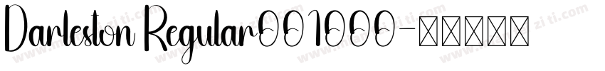 Darleston Regular001000字体转换